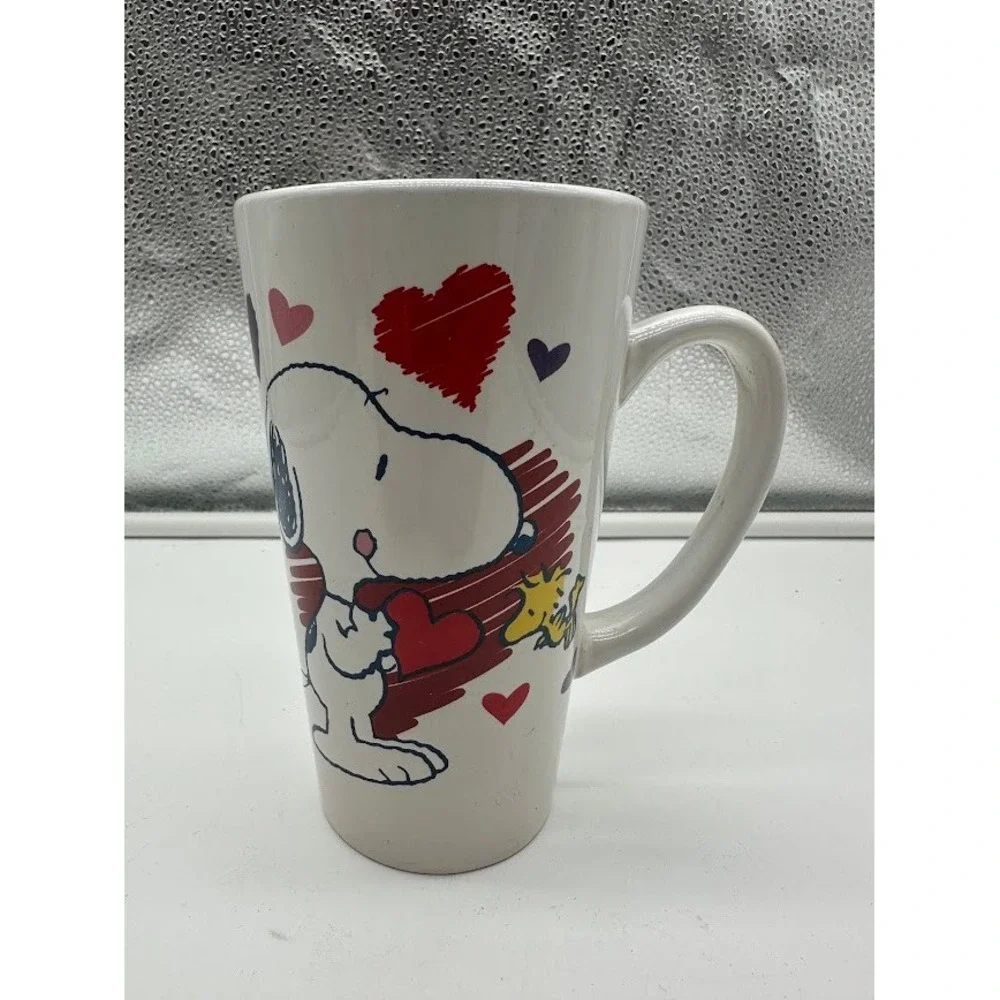 Peanuts | Dining | Peanuts Snoopy Woodstock Heart Latte Mug Gibson Overseas  White Ceramic 6 Inch | Poshmark